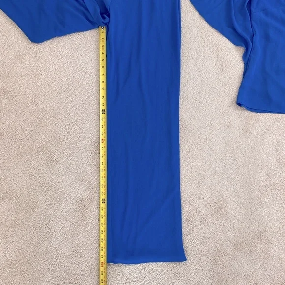 Frank Lyman NWT Women's Imperial Blue Pants Outfit w/ Chiffon Overlay Size L - Picture 16 of 16